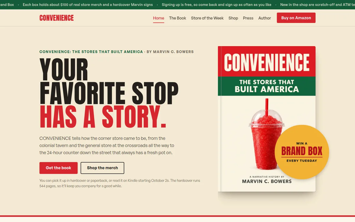 The home page of conveniencethebook.com
